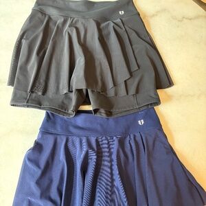 EleVen by Venus Williams Skort Outskirt High Waist Set of 2 Black Navy MED EUC